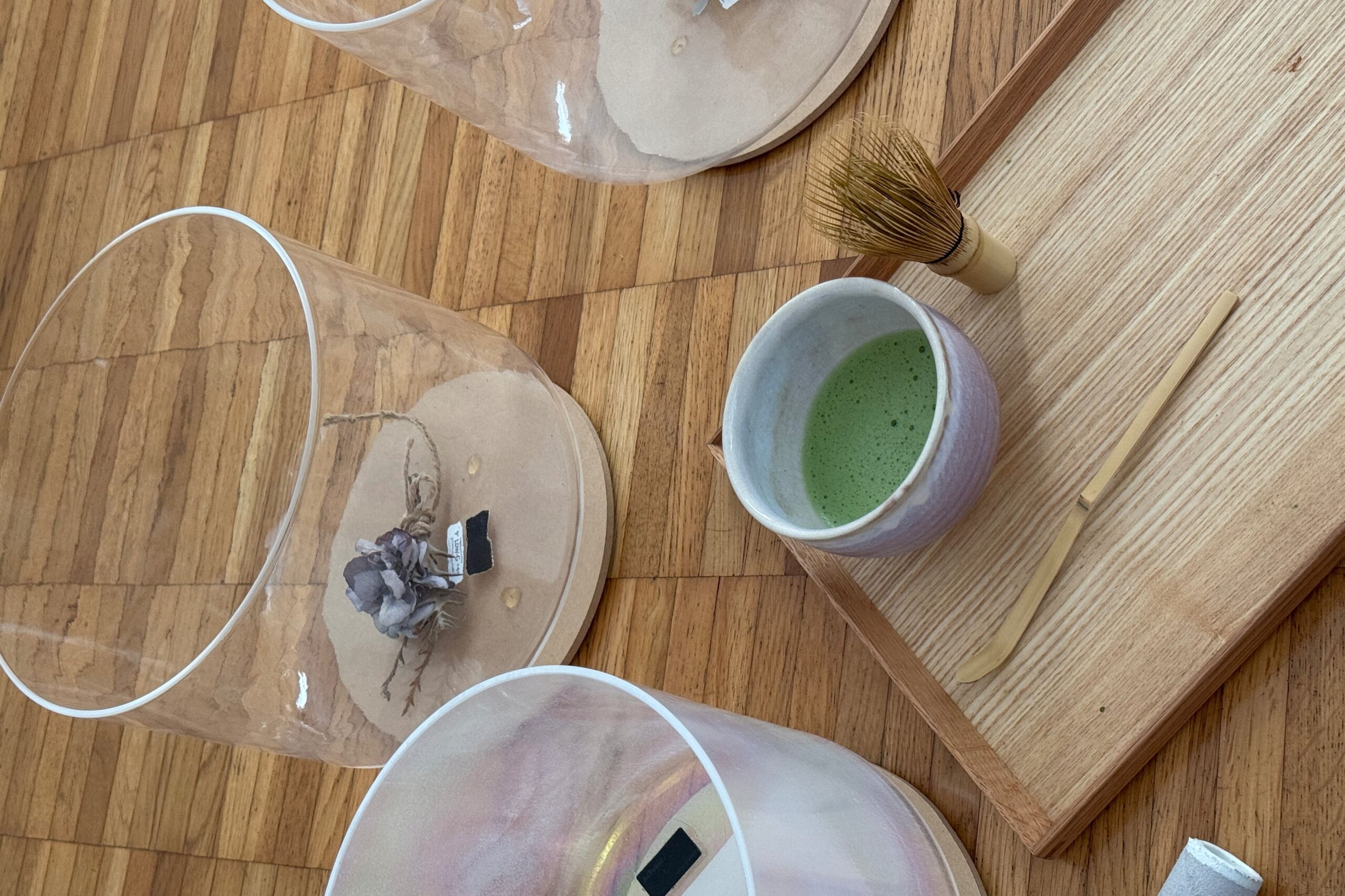 クリスタルボウルと抹茶