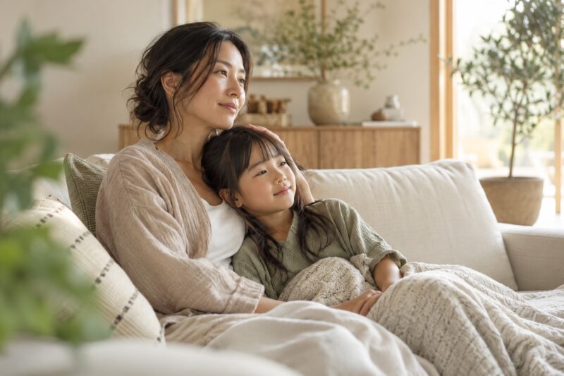 親子で穏やかな時間を過ごすイメージ
